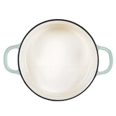 BUYDEEM Enamel Cast Iron pot stew pot Lock Water Preservating 2.9L Light Green CP552